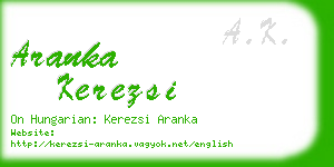 aranka kerezsi business card